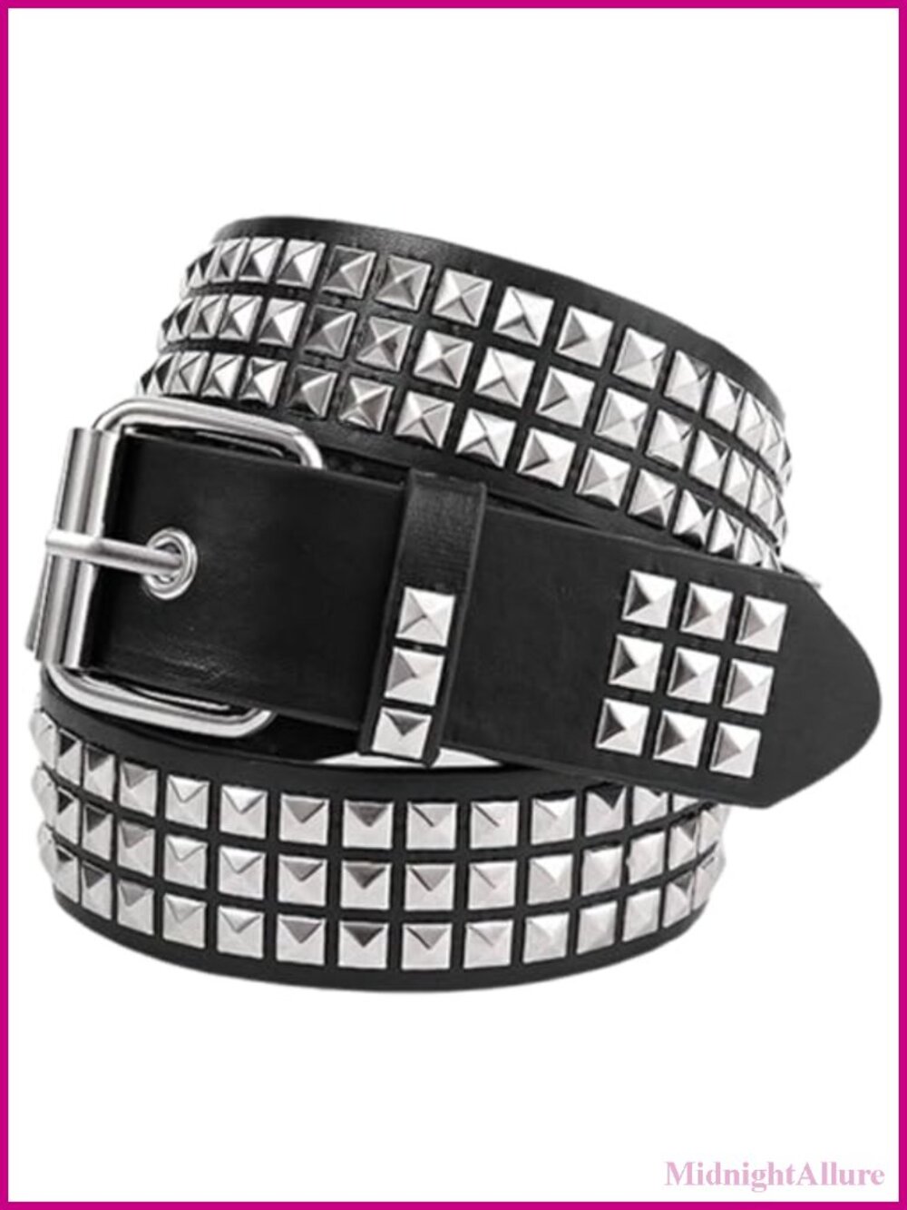 Punk Rock Rivet Belt Gothic Emo Faux Leather Pyramid Studded Belt